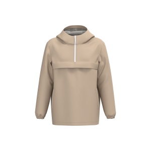Veste coupe-vent imperméable écoresponsable quart zip unisexe 5