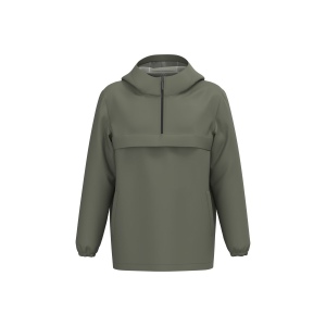 Veste coupe-vent imperméable écoresponsable quart zip unisexe 4