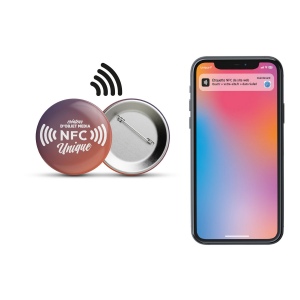 Badge bouton avec puce nfc - 58 mm 4