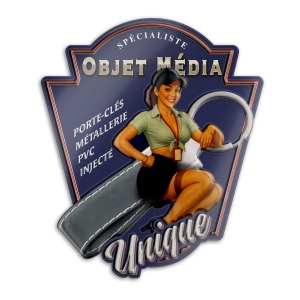 Plaque publicitaire sur mesure - puht en avion 3