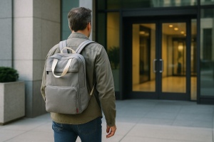 Sac à dos pliable 'Cordoba', gris chiné RPET 7