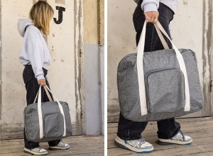 Sac de voyage pliable 'Tenerife', gris chiné RPET 6