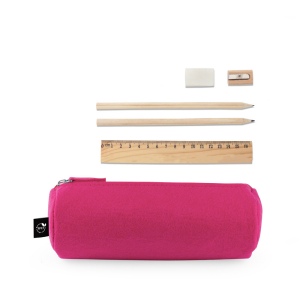 NOMAD. Trousse multi-usages en feutre recyclé (100% rPET) avec règle, crayons, gomme et taille-crayon 7