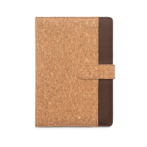 FIELDING. Classeur A5 en liège et polyester recyclé (100 % rPET) avec bloc-notes amovible 3