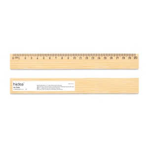 WESLEY 20. Règle en bois de pin avec échelle graduée de 20 cm
