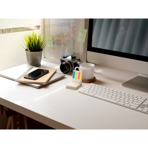 KAIRON. Set de bureau 2 en 1, fabriqué à partir de papier 100 % recyclé, avec 6 blocs-notes autocollants 4