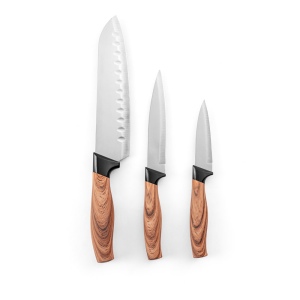 BAHARAT. Lot de 3 couteaux de cuisine avec lame en acier inoxydable et manche ergonomique 3
