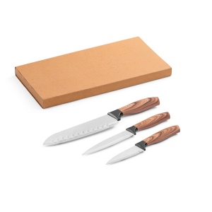BAHARAT. Lot de 3 couteaux de cuisine avec lame en acier inoxydable et manche ergonomique 2