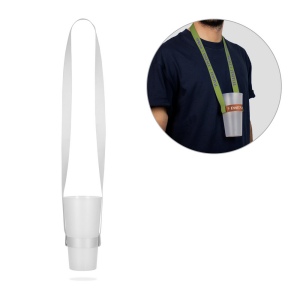SHEFFIELD. Lanyard et support de gobelet pour sublimation en polyester
