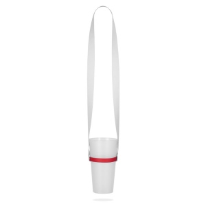 BOLTON. Lanyard de sublimation en polyester avec support de gobelet en silicone 6