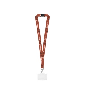 BARNSLEY. Lanyard de sublimation en polyester recyclé (100% rPET) avec mousqueton, fermoir de sécurité et support rigide pour carte 2