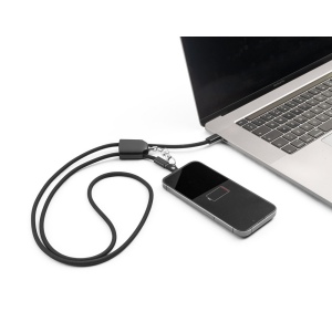 ZEWAIL. Lanière avec support pour smartphone inclus, câble USB-C et divers adaptateurs en ABS recyclé et TPE recyclé 6