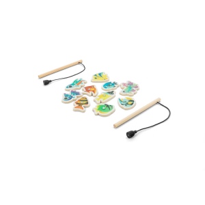 FISHY. Jeu de pêche composé de 10 poissons en bois, idéal pour les enfants 2
