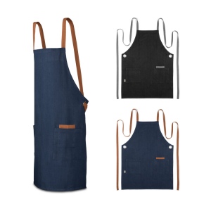 CARDAMOM. Tablier en coton (80 % recyclé) et polyester (20 % recyclé) (220 g/m²)