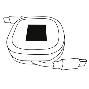 Câble de charge et de données C2C, rétractable (longueur : env. 90 cm) 8