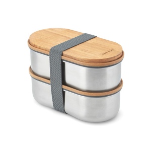 Boîte à bento double en acier inoxydable Black+Blum 3