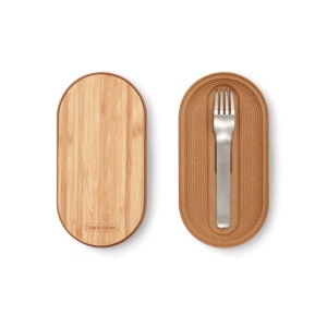 Boîte à bento double en acier inoxydable Black+Blum 12