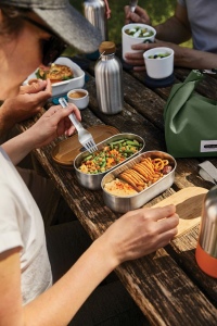Boîte à bento double en acier inoxydable Black+Blum 16