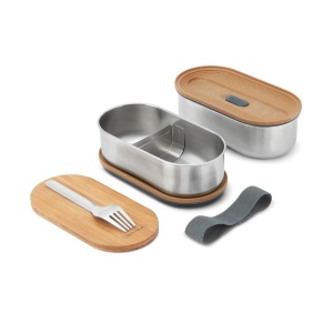 Boîte à bento double en acier inoxydable Black+Blum 4