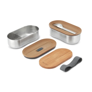 Boîte à bento double en acier inoxydable Black+Blum 5