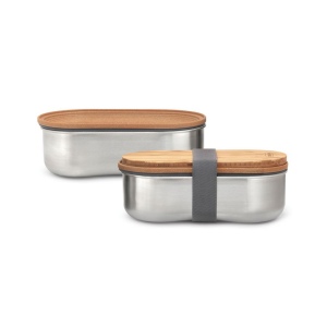 Boîte à bento double en acier inoxydable Black+Blum 9