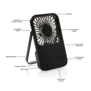 Ventilateur de bureau en plastique recyclé RCS Aervina 9