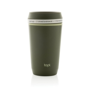 Mug 354 ml avec couvercle 360 en plastique recyclé Topl 19