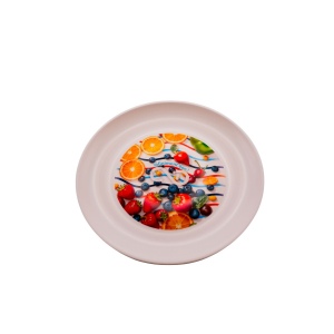 Assiette ronde plate-Quadrichromie