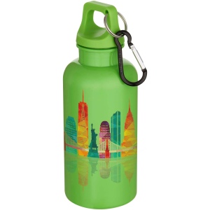 Bouteille d’eau Oregon de 400 ml en plastique recyclé uni certifié RCS avec mousqueton 24