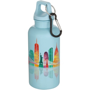 Bouteille d’eau Oregon de 400 ml en plastique recyclé uni certifié RCS avec mousqueton 26