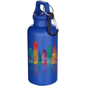 Bouteille d’eau Oregon de 400 ml en plastique recyclé uni certifié RCS avec mousqueton 27
