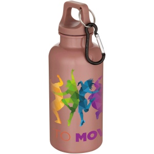 Bouteille d’eau Oregon de 400 ml en plastique recyclé uni certifié RCS avec mousqueton 28