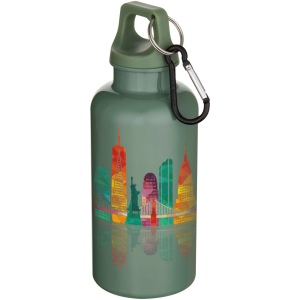 Bouteille d’eau Oregon de 400 ml en plastique recyclé uni certifié RCS avec mousqueton 29