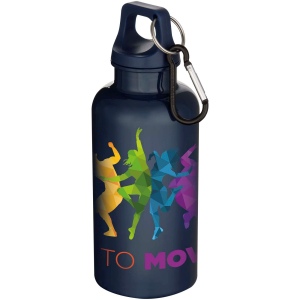 Bouteille d’eau Oregon de 400 ml en plastique recyclé uni certifié RCS avec mousqueton 32