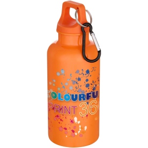 Bouteille d’eau Oregon de 400 ml en plastique recyclé uni certifié RCS avec mousqueton 33