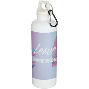 Bouteille d’eau Oregon de 750 ml en plastique recyclé uni certifié RCS avec mousqueton 25