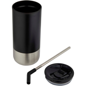 Gobelet isotherme Grayson 480 ml certifié RCS avec paille en silicone 18