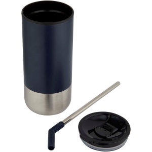 Gobelet isotherme Grayson 480 ml certifié RCS avec paille en silicone 19