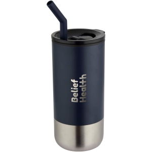 Gobelet isotherme Grayson 480 ml certifié RCS avec paille en silicone 11