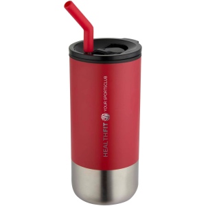 Gobelet isotherme Grayson 480 ml certifié RCS avec paille en silicone 12