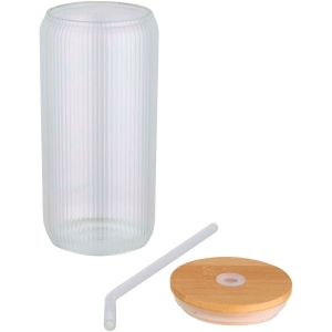 Pot de 500 ml en verre borosilicate Mirage simple paroi avec couvercle en bambou 5