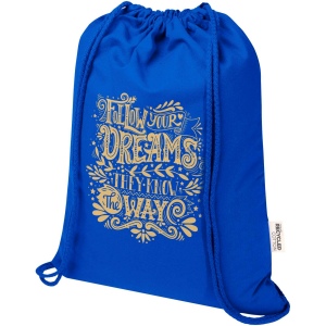 Sac Peru Blend de 5 L avec cordon en coton recyclé 180 g/m2 certifié GRS 18