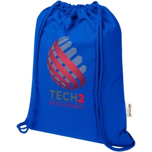 Sac Peru Blend de 5 L avec cordon en coton recyclé 180 g/m2 certifié GRS 23