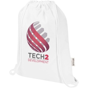 Sac Peru Blend de 5 L avec cordon en coton recyclé 180 g/m2 certifié GRS 24
