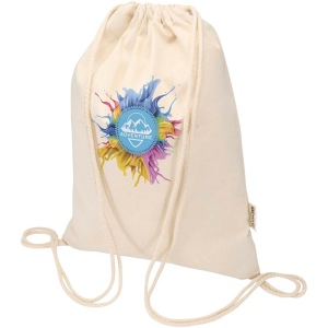 Sac Peru Blend de 5 L avec cordon en coton recyclé 180 g/m2 certifié GRS 15