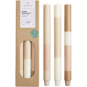 Bougies d’aspect craie Originalhome par lot de 4 2