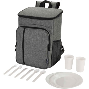 Sac à dos isotherme 20 L Tundra recyclé et certifié GRS pour pique-nique avec ensemble de couverts 14