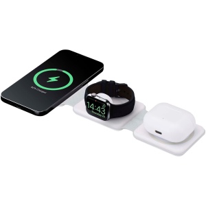 Chargeur sans fil pliable Armus 3 en 1 de 15 W en plastique recyclé 3