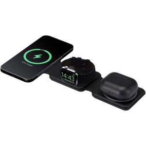 Chargeur sans fil pliable Armus 3 en 1 de 15 W en plastique recyclé 2