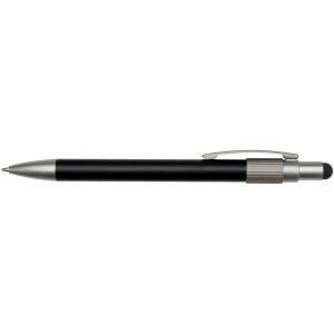 Stylo bille recyclé RCS avec stylet et toupie antistress (encre noire) Rill 8